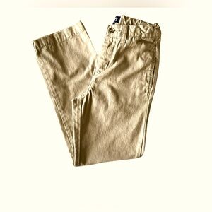 Boys Chaps Tan Chino Pants Size 7 100% Cotton  Adjustable Waistband & belt loops